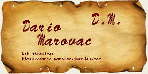 Dario Marovac vizit kartica